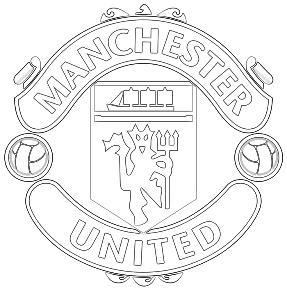 Manchester United Line Art